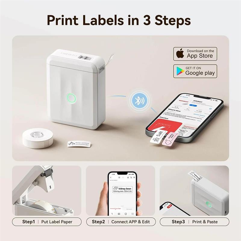 Niimbot D110/D11/H1S Mini Thermal Label Printer Portable Pap图片