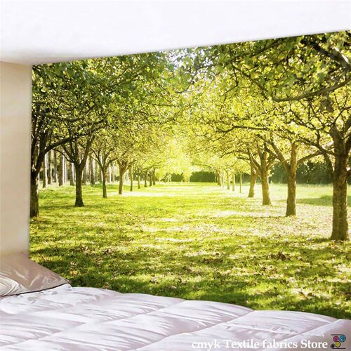Beautiful Natural Forest Printed Large Wall Tapestry Cheap H
