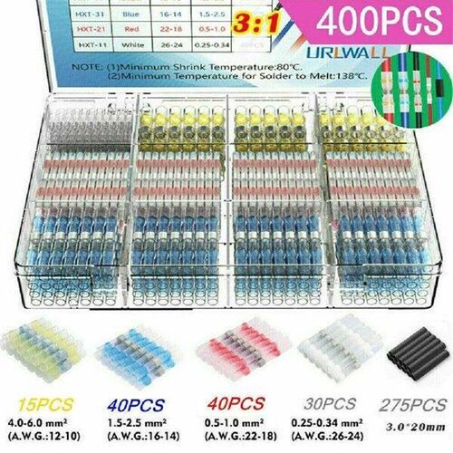 50/800Pcs Heat Shrink Wire Connectors Terminals Waterproof