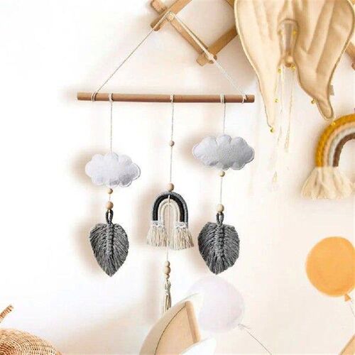 Attractive Boho Wall Decor Wood Bead Woven Wall Decor