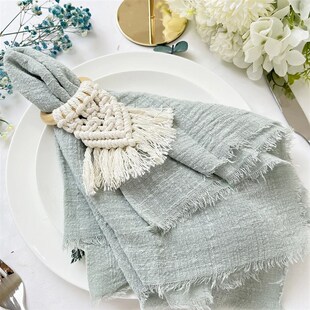 Wholesale 50pcs 32x32cm Sage Green Gauze Cotton Napkin Reusa