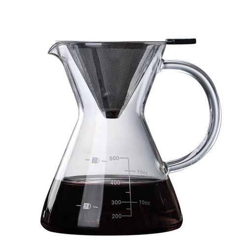 Sharing Pot 500ml Glass ffee Pot Hand-pour ffee Pot ffee Set