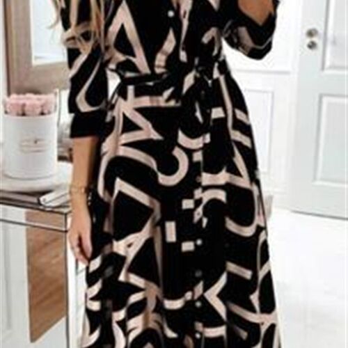 Autumn Sreet rendy Dress Single Breasted Womens Dress 2023