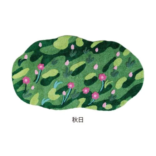 地毯卧室格丝诺改造床边苔藓花园不规则艺术感异形立体客厅地垫