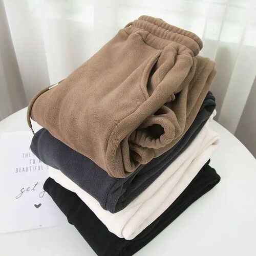 Winter Fleece Harem Pants Women Unisex Loose Wide Leg Sweatp