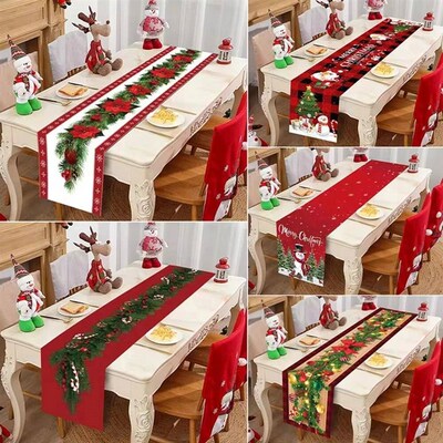 Christmas Table Runner Merry Christmas Decoration for Home T