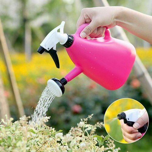 2 in 1 Plastic Watering Can Garden Plants Pressure 塑料喷壶