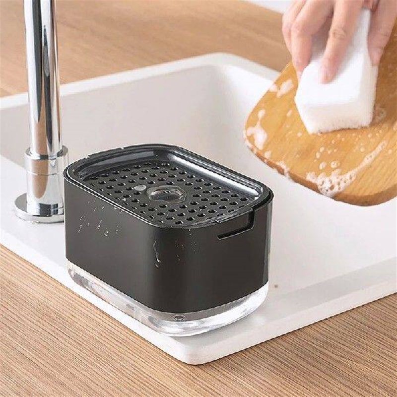 1PC Kitchen Dish Soap Dispenser With Sponge Holder, 2-in-1图片