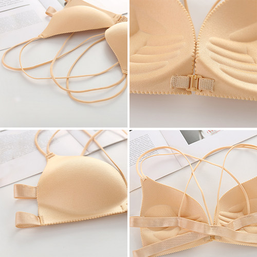 Women Back Beautify Ladies Front Closure Wire Free Fashion B