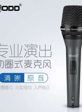 RODD 专业动圈麦克风演出卡拉ok户外家用功放调音台手持K歌话筒