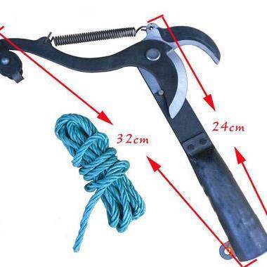 伸缩高空剪弯头65#钢坚固高枝剪园林工具剪省力滑轮设计剪子