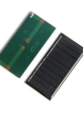 50MA5V太阳能电池板充3.7V太阳能滴胶板DIY太阳能板30*60MM