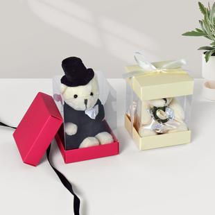 现货折叠开窗可视玩具方形包装纸盒带透明小号礼品礼物盒10pcs/包