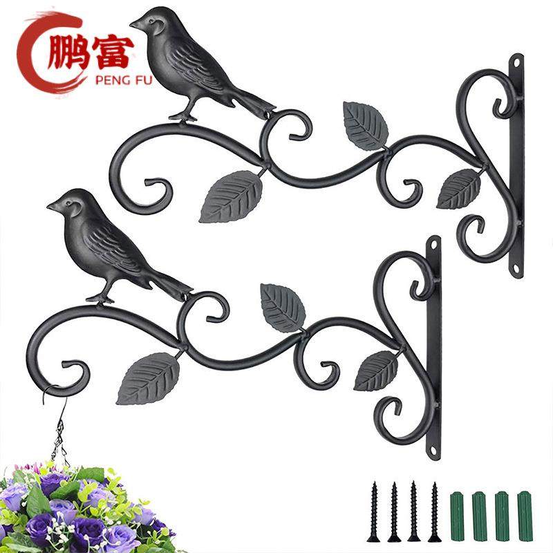 欧式壁挂式铁艺花篮墙壁装饰吊篮花架悬挂花架客厅阳台挂件