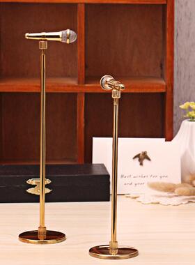 迷你麦克风小话筒模型娃娃乐器小军鼓定音鼓马林巴谱架手风琴摆件