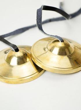 尼泊尔手工响铜碰铃打击乐器撞铃叮夏法器双磬丁夏专业疗愈碰铃