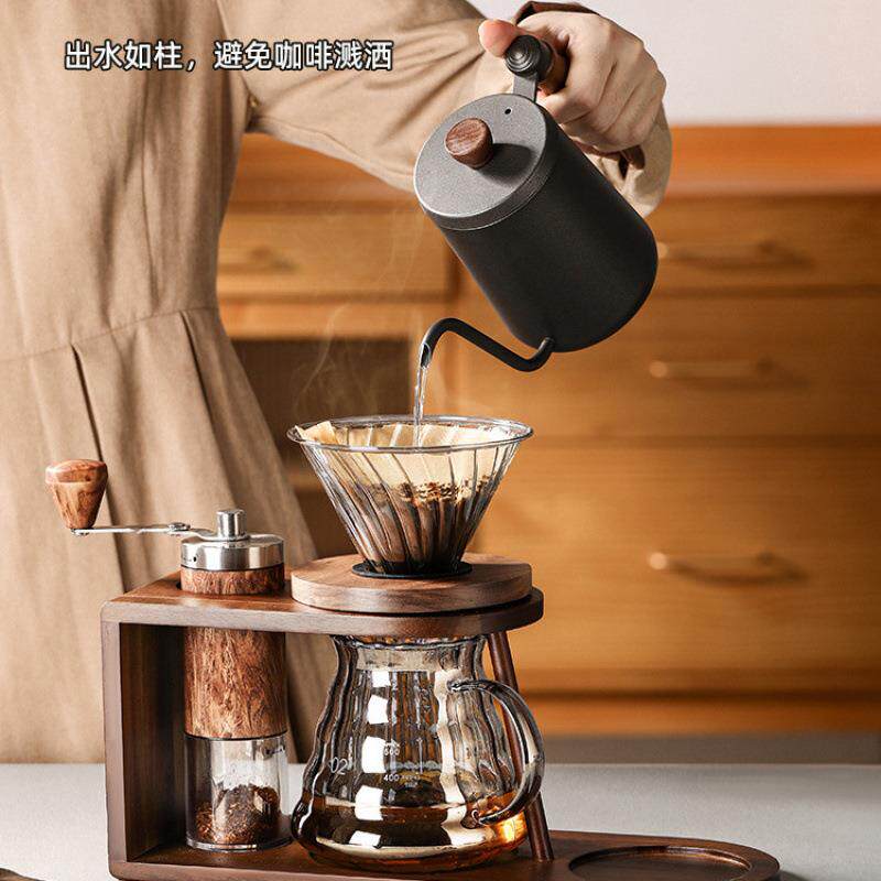 手冲咖啡套装磨咖啡机手摇收纳支架冲Es7WBsGQ子手全套咖壶啡豆手