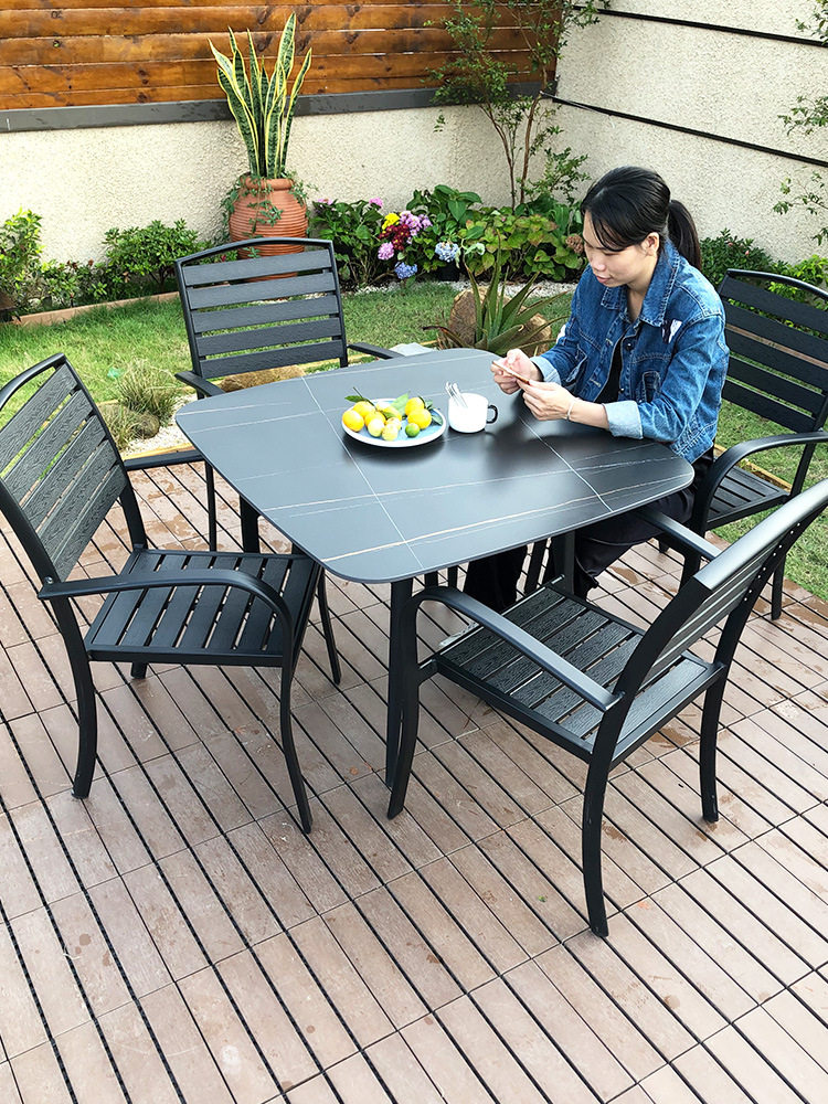 户外桌椅庭院别墅花园露台露天塑木椅岩板桌北欧室外外摆户外休闲,住宅家具,桌椅套件,淘宝优惠券,粉丝福利购,淘宝优惠卷