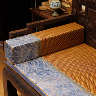 中式红木沙发垫夏天凉席坐垫实木罗汉床垫子夏季透气防滑天然藤垫