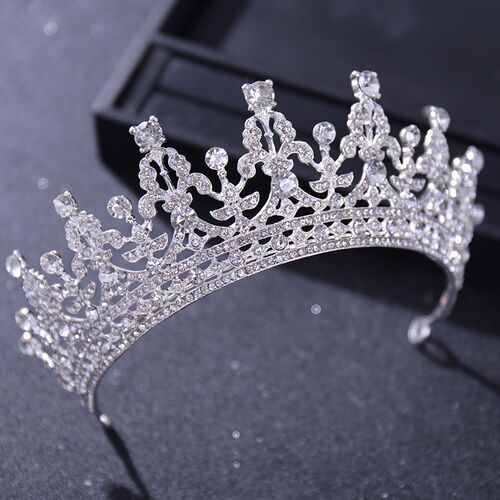Silver Color Crystal Tiaras And Crowns Rhinestone Princess Q