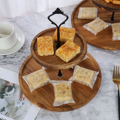 Wooden Cupcake Stand Large 2/3 Tier Serving Tray Rustic Dess