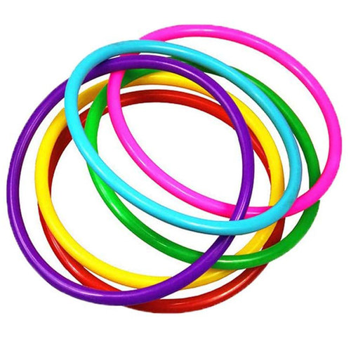 5Piece Plastic Hoop Ring Toss Game Carnival Outdoor Toys For