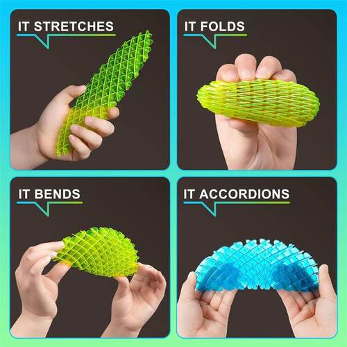 Fidget Worm Toy Stchable Elastic Mesh Sss Relief Toys for Ki