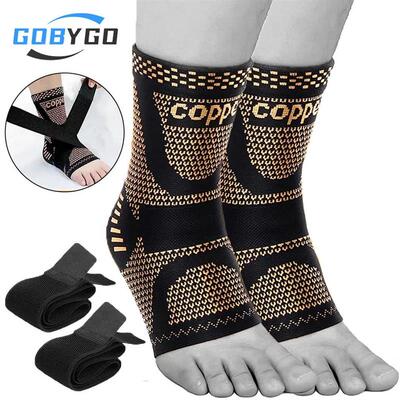 Copper Compression Ankle Support Sleeve  Sprained Ankle Ease