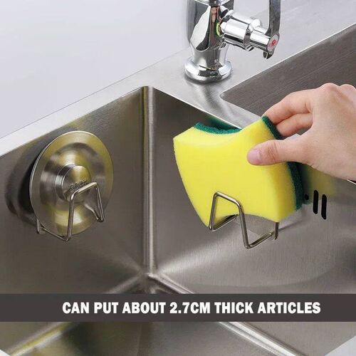 Kitchen Organizer Sponge Holder Soap Drying Rack Self Adhesi