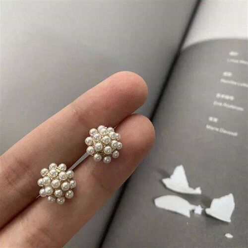 10PCS Beautiful Pearl Buttons 11.5mm Round Zinc Alloy