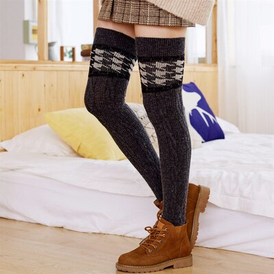 Winter warm leg warmer for women Over knee long leg socks