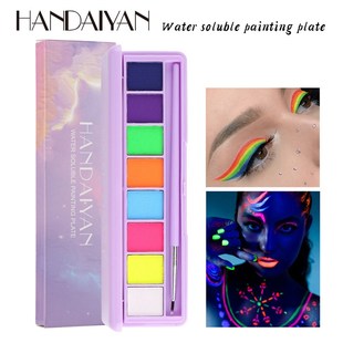 Water Soluble Body Painting Paste Eyeshadow Palette UV Lumin