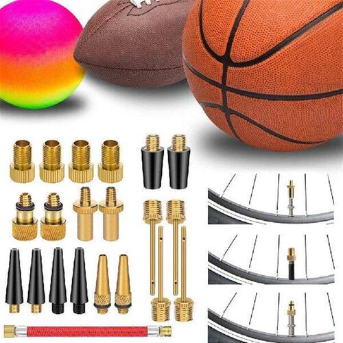 21Pcs Bicycle Valve Adapter Set Portable Inflator Pump
