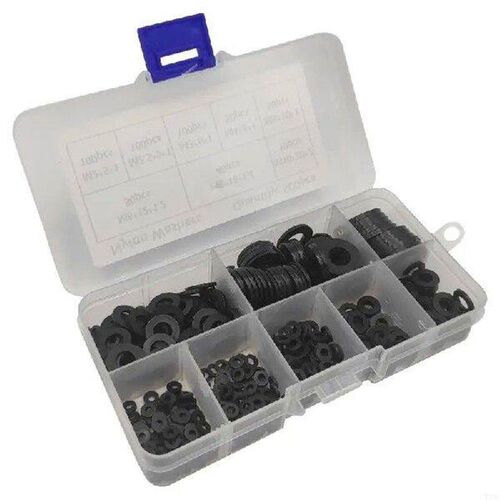 T3EC 500Pcs 8 Size Round Nylon Washers Flat Gaskets Rings