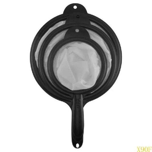 X90F Set Of 3 Assorted Size Plastic Teas Strainers Filter