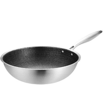 Stainless Steel Wok Everyday Pan Cooking Pans Nonstick