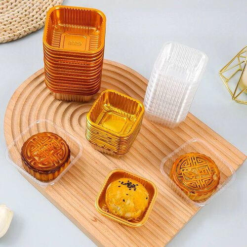 100pcs Square Moon Cake Trays Mooncake Packaging Box Without