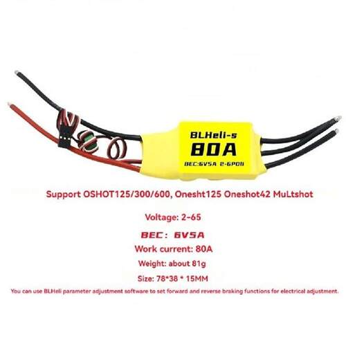 BLHeli Brushless ESC 80A ESC 6V 5A 2-6S for RC FPV Fixed