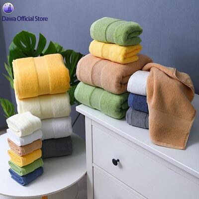 Cotton Towel Set 3: Bath Towel, Hand Towel, and Washcloth