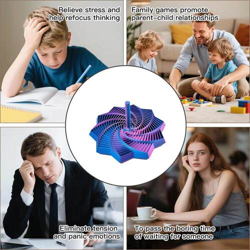 3D Printed Expanded Sensory Fidget Star,Easy-Grip Handles, W