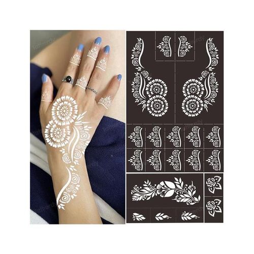 Tattoo Templates Hands/Feet Henna Temporary Tattoo Stencils