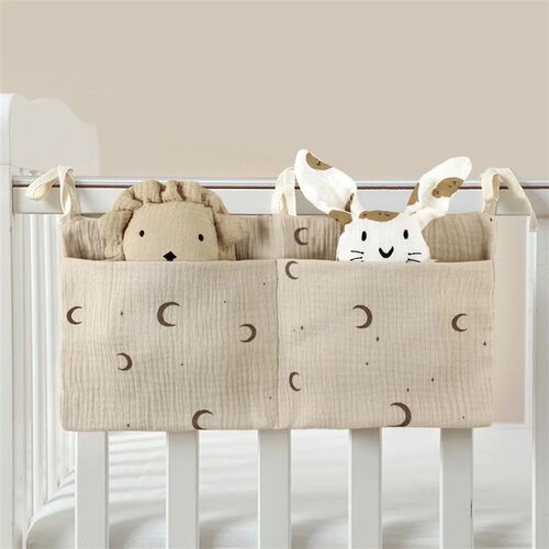 Cotton Bedside Diaper Bag Cute Baby Item Nappy Storage Bag O