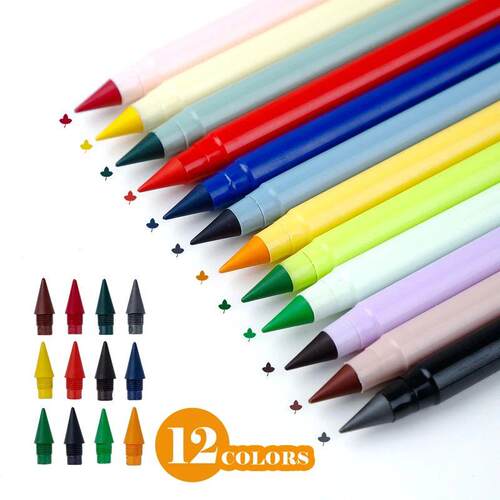 12 Colors Set Everlasting Pencil with Refill Unlimited Writi