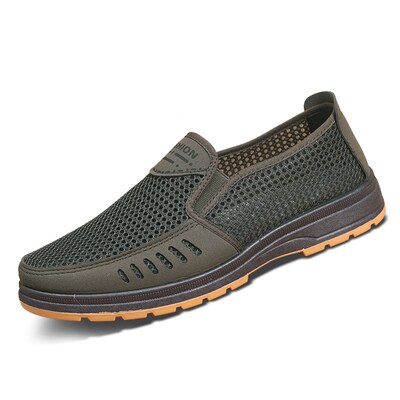 Men Casual Shoes Breathable Mesh Non-slip Super Light Flats