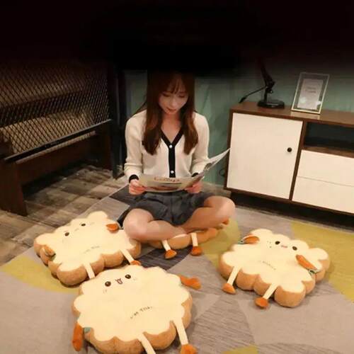 1pc Simulation Bread Toast Cushion Stuffed Memory Foam Pillo