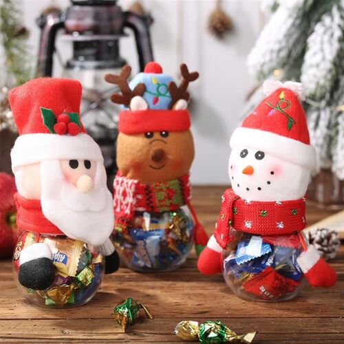 Christmas gift cute doll candy jar Peace candy box 糖果盒