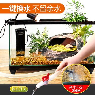 Glass turtle tank feeding box tortoise habitat aquarium set