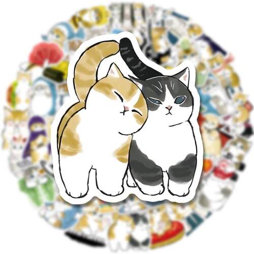 10/30/50/100pcs Cute Cat Animal Graffiti Stickers Kawaii Car