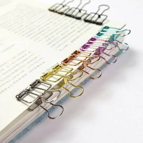 200PCS Mixed Color Metal Long Tail Clips Paper Clamp Mini Bo