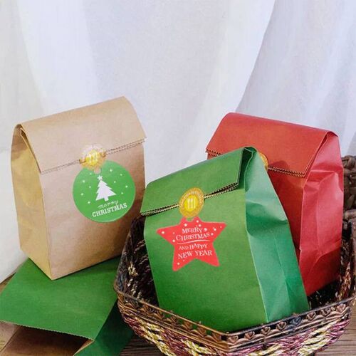 100pcs Merry Christmas Gift Tags Red Green Xmas ree Round Sh